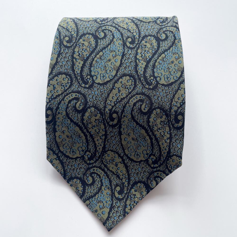 Vintage Giorgio Armani Paisley Silk Neck Tie Made in Italy